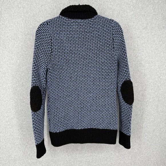 Krimson Klover Womens MVP3 Full Zip Sweater Size XS Blue Black Elbow Patch Wool - Picture 2 of 16